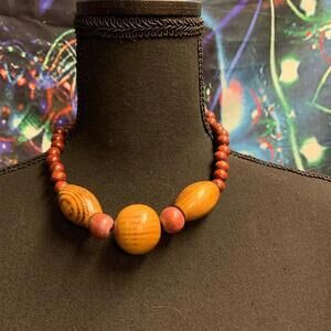 Handcrafted Wooden Bead Necklace